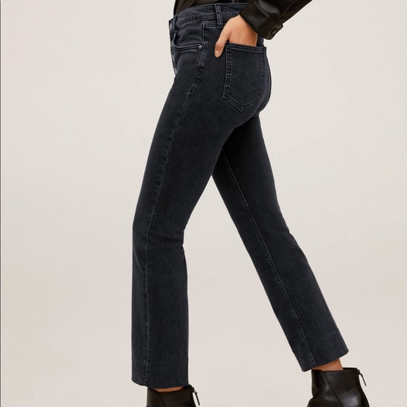 Mango Charcoal Straight Fit Jeans - Picture 2 of 8